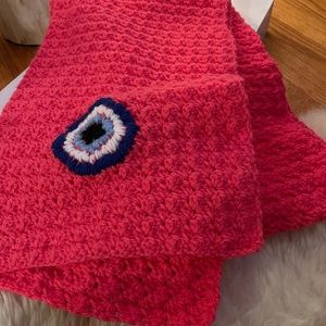 Bright pink evil eye 🧿 long scarf